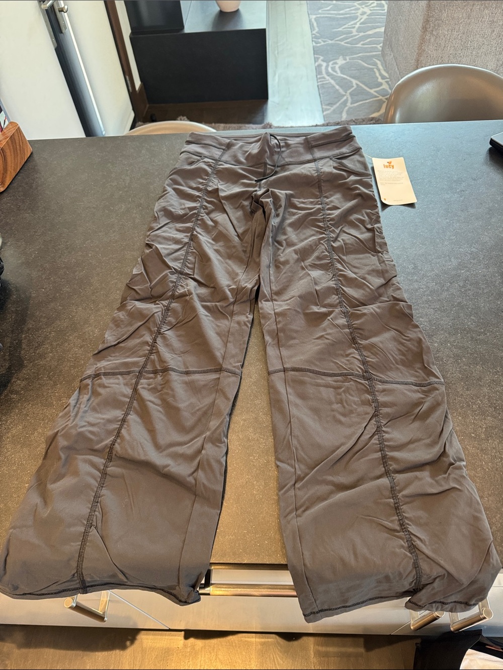 Lucy women’s Dark Grey Cargo Wide-Leg Pants